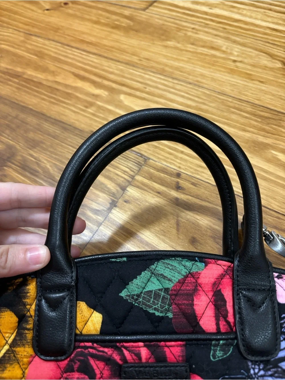 Vera Bradley Day Off Satchel in Retired Havana Rose Pattern, Excellent Condition
